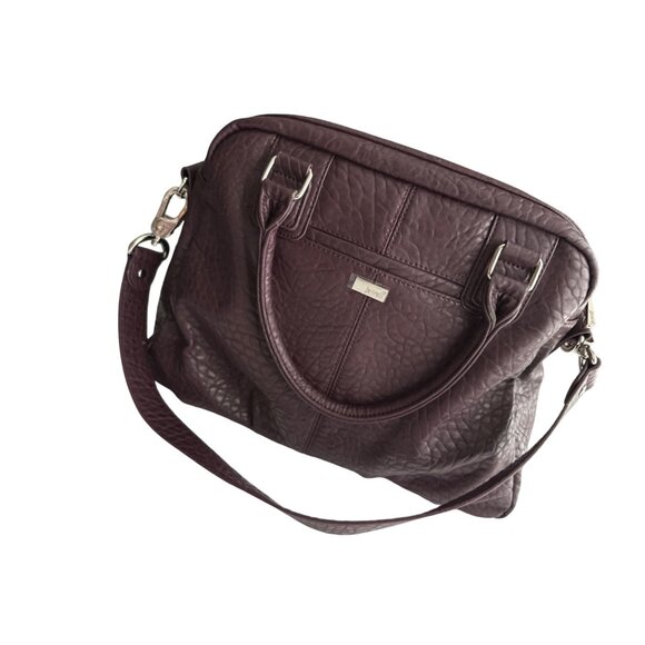 Thirty-One Purple Leather Tote Couture Street NEW Jewell & Gems Vintage 2 Way - Picture 1 of 9